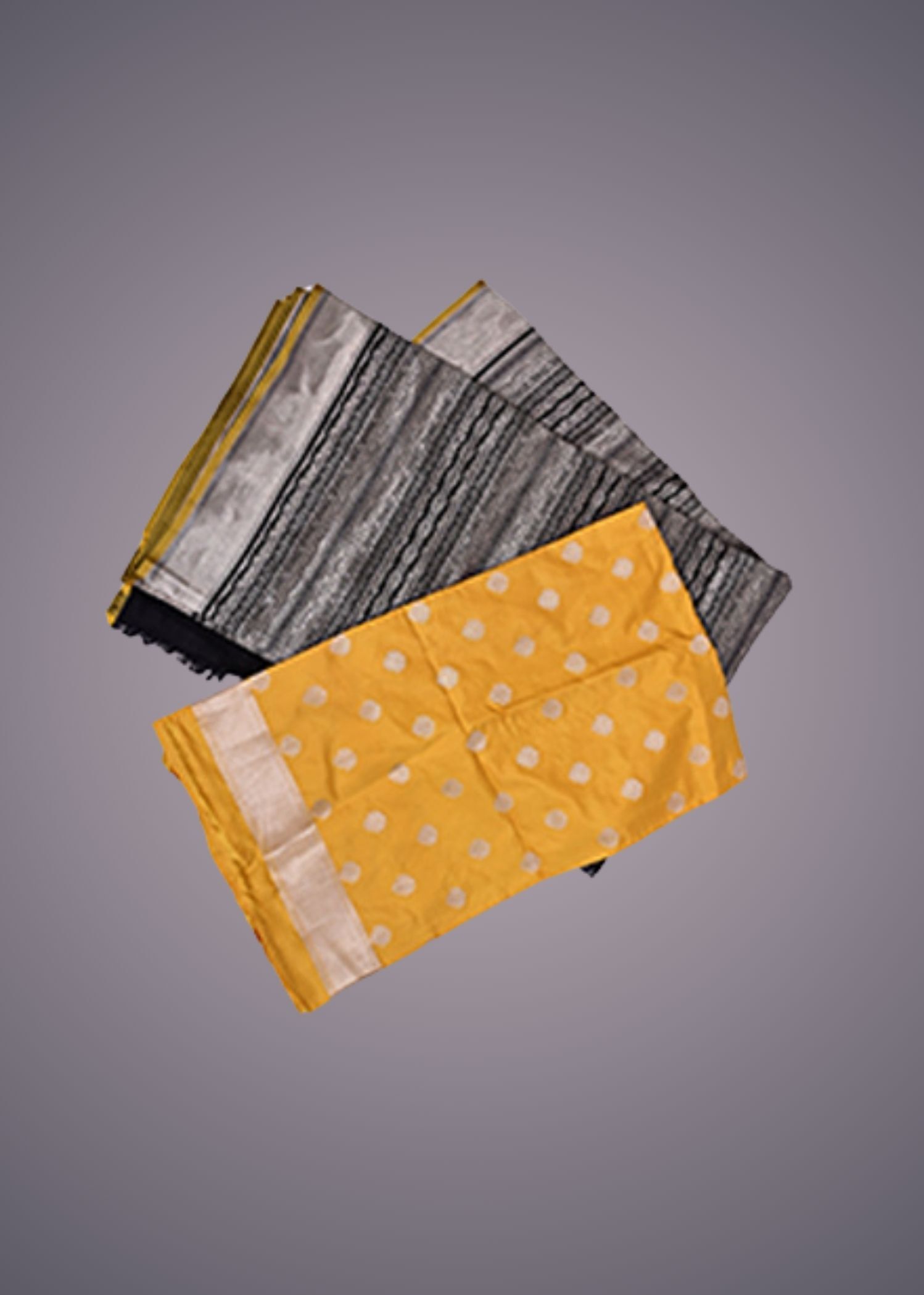 Black & Silver Tone pure katan Silk Saree - Image 3